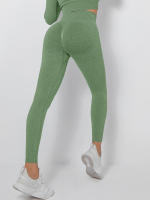 Pantalones de yoga deportivos de cintura alta para gimnasio, mallas sin costuras para mujer - details 12