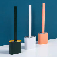 Cepillo de inodoro de silicona para el hogar, soporte de cepillo de limpieza resistente al desgaste, sin esquinas muertas para el baño - details 3