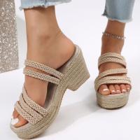 Zapatillas de tacón de cuña para mujer, zapatos de verano para mujer - details 1
