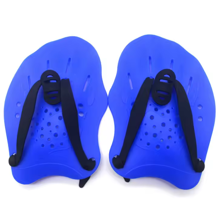 Paletas de mano de natación con correas ajustables, Ayuda de entrenamiento de fuerza, accesorios de equipo deportivo para piscina, 1 par - 1