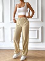 Pantalones elásticos de pierna ancha para mujer Ropa de moda de otoño y primavera - details 18
