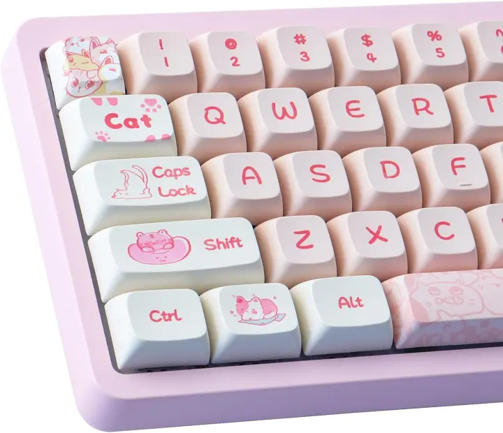 Teclas PBT para teclado mecánico Cherry Gateron MX, 133 teclas, Gato travieso, sublimación, XDA - 1