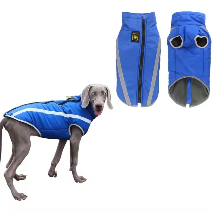 Chaqueta Cálida para Perros Medianos y Grandes, Ropa Impermeable de Lana Reflectante para Invierno - 1