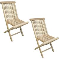 Conjunto de asientos de jardín de tres piezas de madera de teca, silla plegable y mesa plegable cuadrada de aproximadamente 40 x 60 cm - details 11