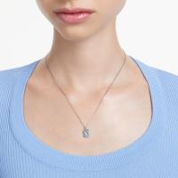 Colgante de cisne de cristal azul Swarosk, Plata de Ley 925, pavé de piedra de circón, collar, regalo de joyería para mujer - details 3