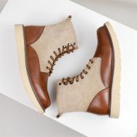 Botas de plataforma versátiles de moda retro americana de cuero botas de herramientas - details 9