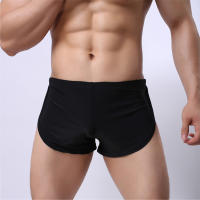 Bragas Masculinas Ropa Interior Bóxers Transpirable Hombre Bóxer Pijama Calzoncillos Side Split Cueca homem Shorts Ropa de dormir - details 7