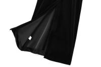 Vestido largo de terciopelo negro sin mangas con cuello en V para mujer, decoración de un solo pecho, verano n - details 10