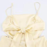Vestido largo nuevo de primavera 2025 para mujer con textura de seda satinada, tirantes y lazo decorativo en la espalda, temperamento elegante. - details 5