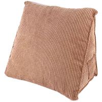 Cojín de respaldo de lectura, almohada de cuña para la espalda, almohadilla Lumbar, cama, silla de oficina, almohada de descanso, soporte para la espalda (café) - details 3