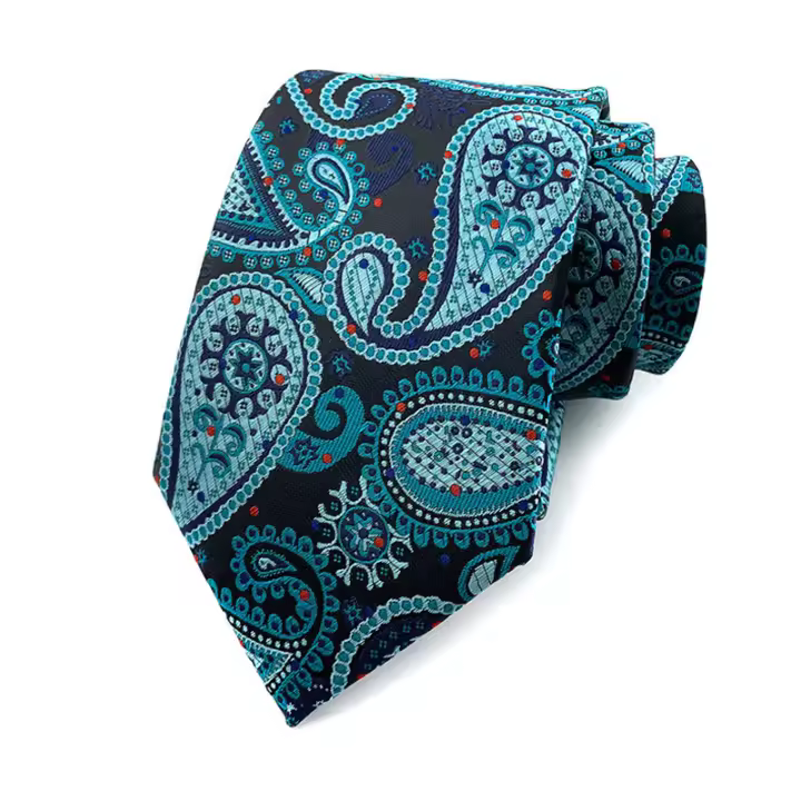 Nueva Corbata Clásica Para Hombre Con Estampado Paisley Lujosa 8cm Jacquard Adecuada Para Negocios Bodas Fiestas Uso Diario Accesorio De Moda Poliéster - 1