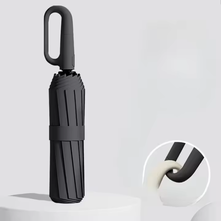 Paraguas reforzado Extra grande, resistente al viento, resistente a la lluvia, doble propósito, resistente a los rayos UV, totalmente automático, hebilla de anillo - 1