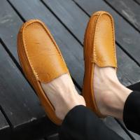 Mocasines Transpirables De Cuero Genuino, Mocasines Informales, Zapatos De Cuero Para Hombre, Calzado Plano Formal Italiano Para Conducir - details 18