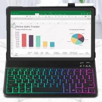 Funda para tableta Galaxy Tab A8, Funda con Teclado retroiluminado español arcoíris, para Samsung Galaxy Tab A8, 10,5 pulgadas, X200, X205, X207 - details 4