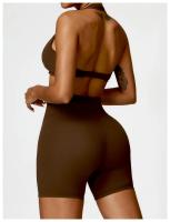 Pantalones cortos de Yoga para mujer, Shorts de Fitness de cintura alta, transpirables, con sensación de nube - details 21