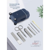 Juego de cortaúñas portátil con mini estuche de viaje8Juego de manicura, cortaúñas, tijeras para uñas - details 5