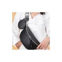 Riñoneras de media luna para mujer, bolso de pecho informal de cuero PU con monedero pequeño, bolsos cruzados de viaje de gran capacidad - details 0