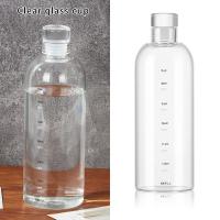 Botella de agua de vidrio transparente para viajes al aire libre, botella de agua de 500ML/750ML con marcador de tiempo - details 3