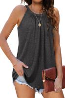 Camiseta sin mangas plisada con tirantes para mujer, moda 2024 - details 11