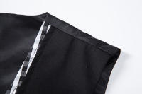 Chaleco de Dos Piezas de Moda para Hombres en Otoño Cuello en V, Tela de Poliéster, Traje a Cuadros de Colorido, Estilo Británico Casual Vintage Gentleman Leisure - details 5