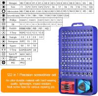 Conjunto de Destornilladores de Precisión WOZOBUY 115/122/138 en1 Herramientas Profesionales para Reparación de PC Kit de Herramientas de Destornillador Magnético - details 1