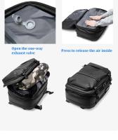 Mochila de compresión al vacío para hombre, bolsa de viaje para portátil de 17,3 pulgadas, gran capacidad, apta para negocios, escuela y uso al aire libre, viajes, bandolera, multifunción - details 6