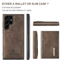 M2 para Samsung S24 funda protectora de cuero con tarjetero de succión Ultra magnética S23 Ultra dos en uno funda para teléfono móvil dividida - details 11