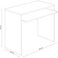 Mesa de Ordenador Extraíble Diseño Juvenil para Hogar y Oficina Medidas 90 cm x 54 cm x 79 cm - details 7