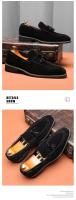 Cuero de suela Oxford de gamuza con cierre de cordones estilo caminar impermeable comercial marrón negro informal para hombre - details 1