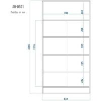 Multiusos de Gran Capacidad con Puertas correderas en Color Blanco (Alto 157 / Ancho 82 / Fondo 38) cm - details 5