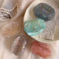 Pinza para el pelo de concha de acetato de ácido acético elegante, joyería antideslizante, Clip de tiburón, accesorios para el cabello, Clip de cangrejo con diamantes de imitación franceses para niña - details 6