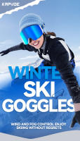Kapvoe-Gafas de esquí para Snowboard, lentes de doble capa, antivaho, para deportes al aire libre y esquí - details 0