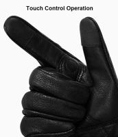 Guantes de Moto de Cuero Genuino Invierno Antiviento Táctil Protección de Articulaciones Mejor Precio Talla M-2XL Lavable - details 6