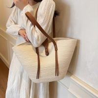 Bolso de Tela Grande Capacidad Cadena de Cierre Kiss Lock Estilo Duradero y Elegante para Uso Diario Bolso de Playa Contraste - details 5