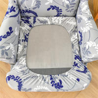 Funda para silla con respaldo alto y estampado elástico, funda para sillón con ala de un solo asiento, forma de 2 piezas - details 14