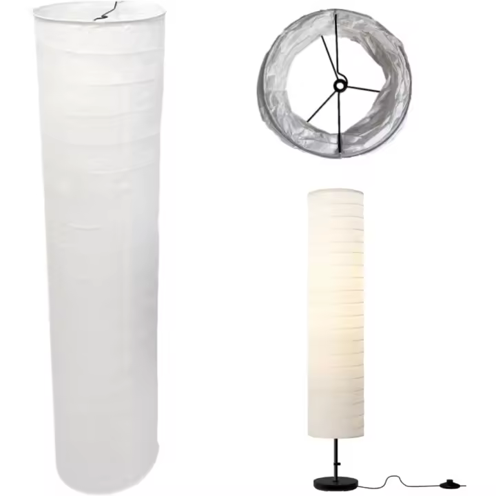 Pantalla de Papel Blanca Repuesto para Lámpara de Suelo Ideal para Hogar, Oficina, Fiesta - 1