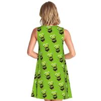 Vestido Duo de búho sin mangas informal para mujer, divertido pájaro verde, viajes personalizados, D-Duogos - details 185