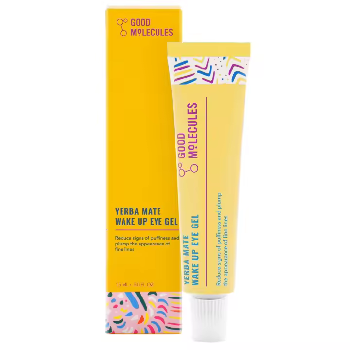 Good Molecules Yerba Mate Wake Up Eye Gel - Yerba Mate, ácido hialurónico y cafeína para hidratar, minimizar la hinchazón y la hinchazón - Cuidado de la piel para el rostro - 1
