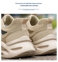 Zapatos de Trabajo Transpirables para Hombres Zapatillas Protectoras Ligeras con Punta de Acero Indestructible A Prueba de Agujeros - details 12