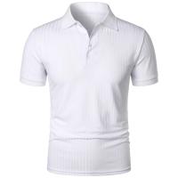 Ropa deportiva para correr para hombre, poste de pie de manga corta de alta elasticidad de verano, suéter básico de punto fino - details 7