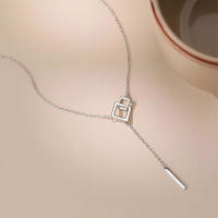 Collar de Tassel de Plata Fina S999 Diseño Original sin Alergias para Mujeres - details 9