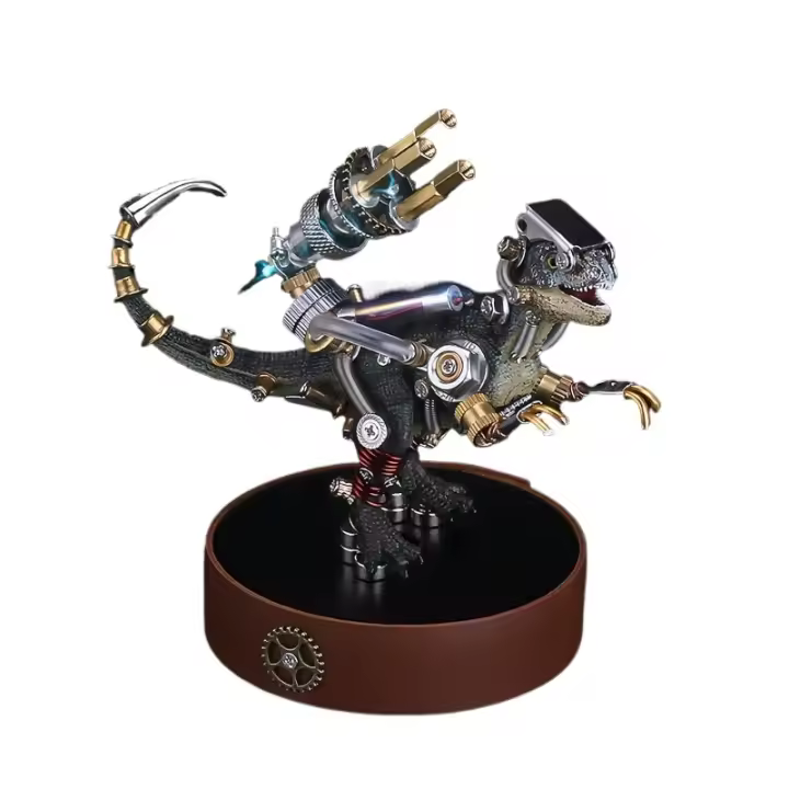 Rompecabezas de metal 3d para adultos, rompecabezas de metal 3d de animal silencioso mecánico, kit de modelo de metal, producción divertida: el mejor regalo para hombres (rompecabezas de dinosaurio silencioso mecánico) - 1