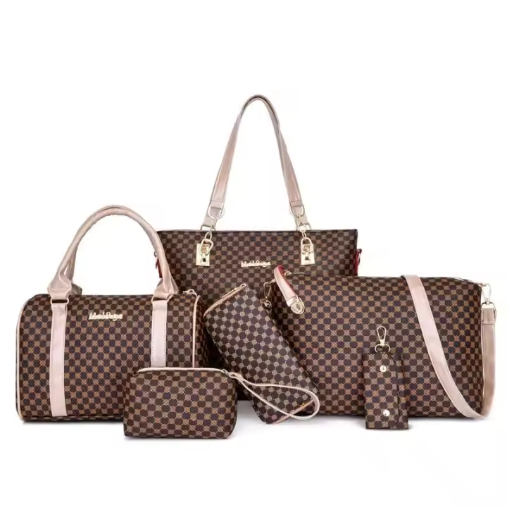 2024 Nuevo conjunto de bolso de hombro de moda Cartera de 6 piezas Mini bolso de mujer - 1