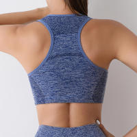 Sujetador deportivo para mujer, camiseta superior de Yoga, alta absorción, secado rápido, gimnasio, correr, ropa deportiva sin costuras - details 25