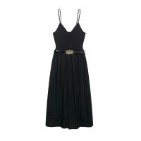 Vestido Largo y Moderno con Cinturón Novedad de Verano 2025 Ropa de Mujer Atractiva y Comodable - details 1