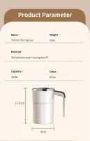 Taza Mezcladora Automática, Batidora Eléctrica de Café Portátil Recargable, Batidora de Acero Inoxidable, Taza Giratoria Magnética Autoagitadora - details 10