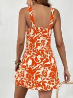Vestido corto sin mangas con estampado halter de nuevo estilo - details 11