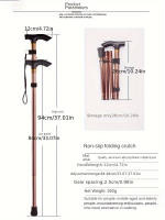 Bastón Plegable De Aleación De Aluminio De 4 Secciones, Poste Telescópico Para Senderismo, Bastón Antideslizante - details 1