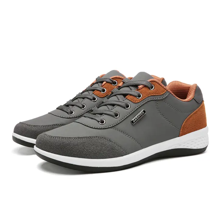 Zapatillas de deporte informales para hombre, zapatos Wlking ligeros grises, zapatos deportivos antideslizantes - 1