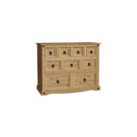 Cómoda Corona de 5 cajones, Hecha con Madera Maciza de Pino Mexicano, y Acabado Encerado Envejecido - details 9